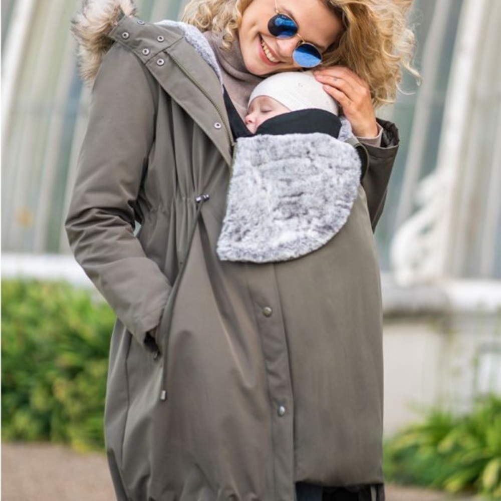 Khaki 3 in 1 Winter Maternity Parka